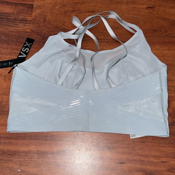 Victoria’s Secret VSX Elevate™ Refined Contours Longline Bra Silver XL Strappy - Picture 6 of 6